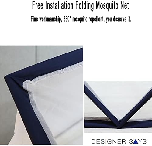 Prijenosni preklopni krevetić komarac, neto šator dizajn Unisex za odrasle/dječji pokrivač 4 nosači prijenosni krevetići preklopljivi