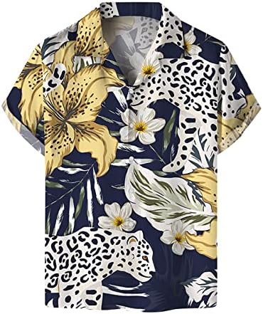 2023. Nova muška ljetna moda casual print morska plaža majica košulja kratka rukava Košulja Atletska nosača set