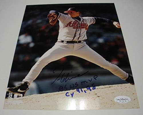Tom Glavine Atlanta Braves Cy 91,98,95 WS MVP JSA/COA/Stamp Potpisan 8x10 Photo - Autografirani MLB fotografije