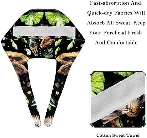 Tropska toucan zelena radna kapa s gumbima i podesivim zmajnim kaputima za žene za žene
