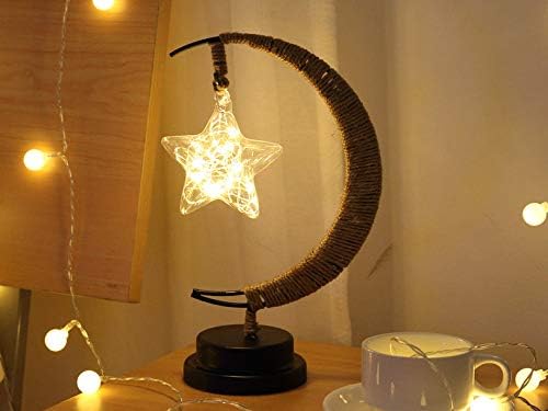 Jinnwell zvijezda Moon Night Light Lamp Illusion LED stolni stol za ukrašavanje lampica za zabavu za zabavu