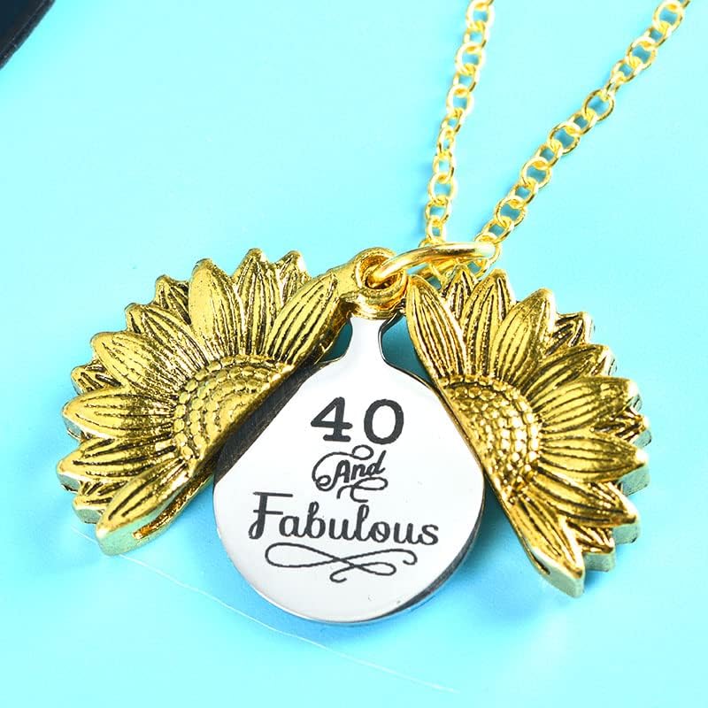 40. rođendan pokloni suncokretove ogrlice za žene 40 i fenomenalni privjesak za vratla za 40 -godišnju ženu rođendanski poklon za mamu