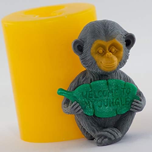 Majmun kalupa sa sapunom s listom 3D silikonskih kalupa kalupa za životinje za sapun
