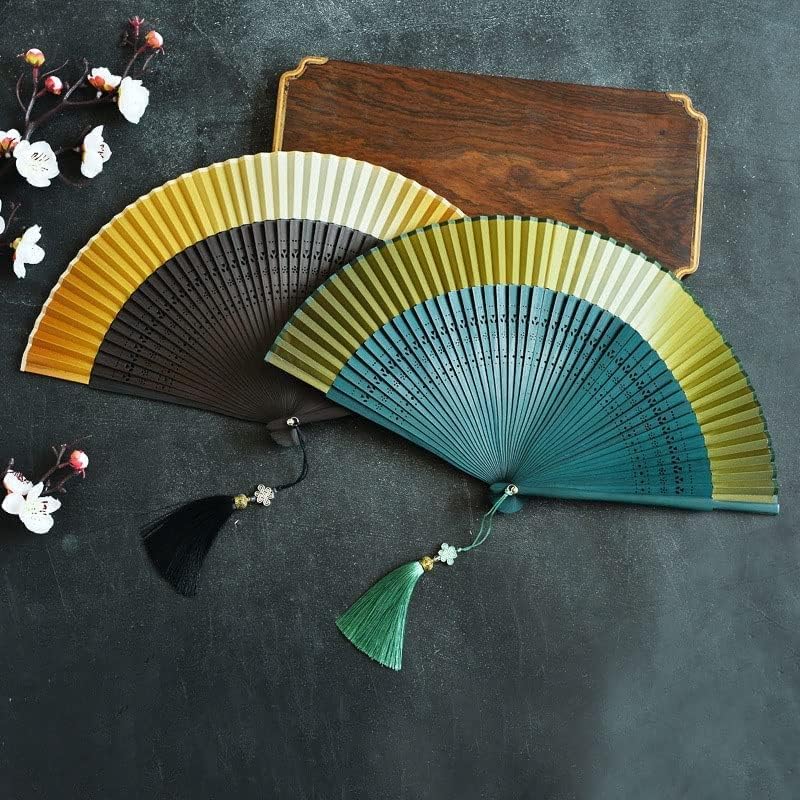 Aapie sklopivi ventilator japanskog stila nakloni fan gradijent u boji slojevi ventilator ventilator svilena krpa ventilator mali cvjetni