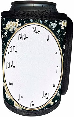 3Drose glazbeni sat face glazbene note vrijeme glazbenika. - Omota za hladnjak za hladnjak