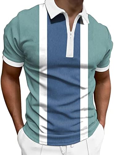 Ljetne polo majice za muškarce za 2022. godinu, Muške majice za golf s kratkim rukavima s patentnim zatvaračem, ležerna košulja u boji