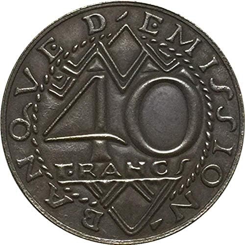 Francuski novčić čisti bakarni zanat kolekcija kolekcija kolekcija komemorativnog novčića