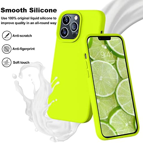 KTELE Kompatibilan s iPhone 13 Pro Max CASE Premium Tekući silikon s [mekanom oblogom protiv mikrovlake] Gel guma za zaštitu odbojnika