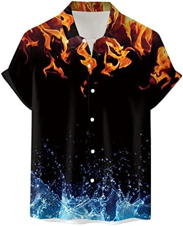 XILOCCER MENS Sportske košulje kratke košulje za bejzbol majice za muškarce fitnes majice s uzorkom gumba s uzorkom košulja kratka