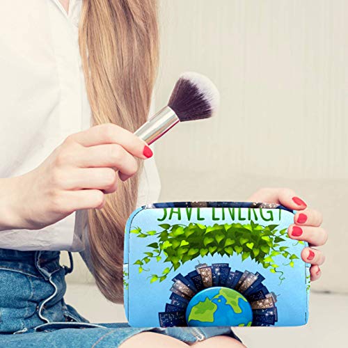 Uštedite Energy Earth Cosmetic Travel torba Veliki kapacitet za višekratnu upotrebu torbica toaletna torba za tinejdžerke žene 18,5x7.5x13cm/7.3x3x5.1in