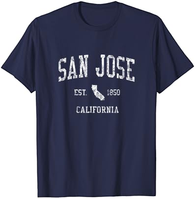 San Jose California majica Vintage Sports Design SJ CA Tee Tee