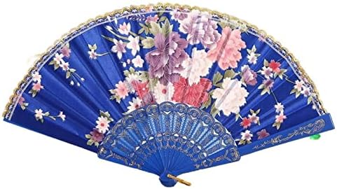DFSYDS kineski plesni obožavatelj čipke čipka Silk Sklopni ručni cvjetni ventilator Summer Retro sklopivi ukras