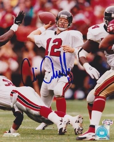 Chris Chandler potpisan - Autografirani Atlanta Falcons 8x10 inčni fotografija - Super Bowl XXXIII - Autografirane NFL fotografije