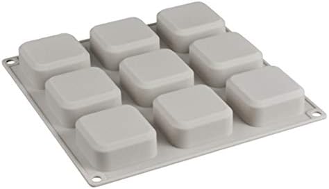Echodo 9 šupljine kvadratni sapun kalup DIY ručno izrađeni silikonski kalup za sapun za izradu kolača za kolače za kolače losion kalupi