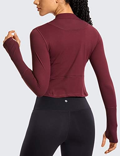 CRZ joga ženski obrezivanje dugih rukava gornje suho obrezano košulje za vježbanje pola zatvarača pulover trčanje atletske košulje