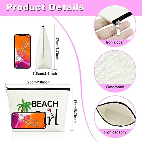 Pokloni na plaži za žene Prijatelji Makeup torbe ljubitelj plaže poklon plaža tematske darove za žene kozmetičke torbe smiješni odmor