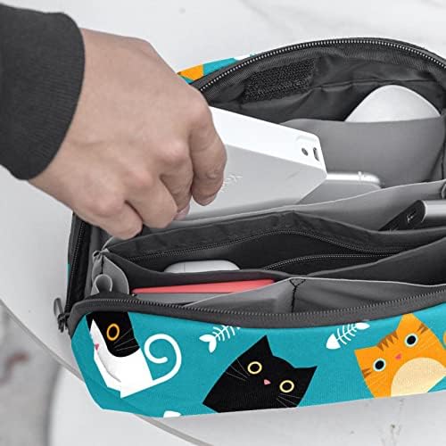 Toaletna vrećica za torba, torba otporna na vodu kozmetičke torbe organizator za pribor, kost za mačke ribe