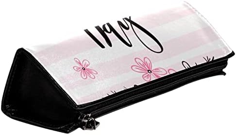 Vodootporna torba za šminkanje, torbica za šminkanje, kozmetički organizator za žene i djevojke, sretni Valentinovo ružičaste pruge
