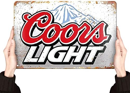 Clolinse Coors Light Beer Signs Man Cave Decor | Bar vintage metalni limeni znakovi | Garažni retro dekor doma | Zidni plakat smiješne