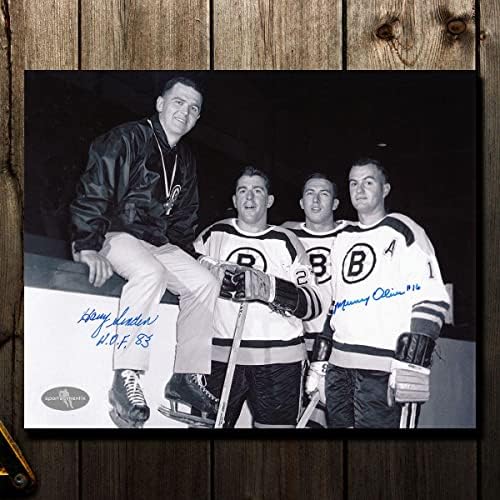 Harry Sinden i Murray Oliver Boston Bruins Dual Autographed 8x10 Photo - Autografirani NHL fotografije