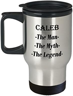 Caleb - Čovjek mit o legendi Awesome poklon šalice za kavu - Putnička šalica od 14oz