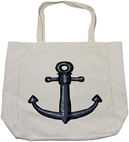 Ambsonne torba za sidrište za sidrište, suvremena slika sigurnosnog dizajna sidra Nautical Artwork, ekološki prihvatljiva vreća za