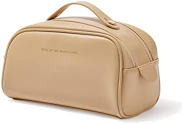 Putne kozmetičke torbe za žene-vodootporna prijenosna kozmetička torba s dvostrukim patentnim zatvaračem velika prostrana toaletna