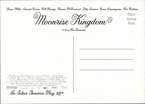 Kraljevstvo izlaska mjeseca, originalna Vintage razglednica VESA Andersona koja promovira filmove i TV emisije