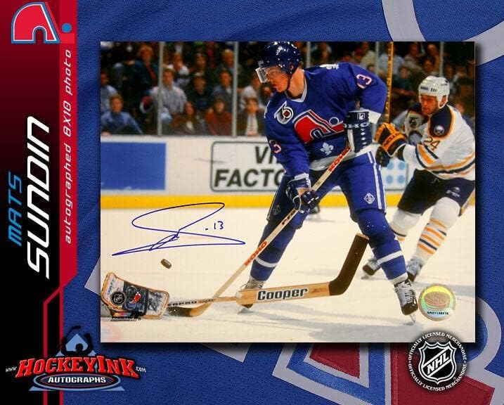 Mats Sundin potpisao Nordiques 8x10 Photo -70203 - Autografirane NHL fotografije