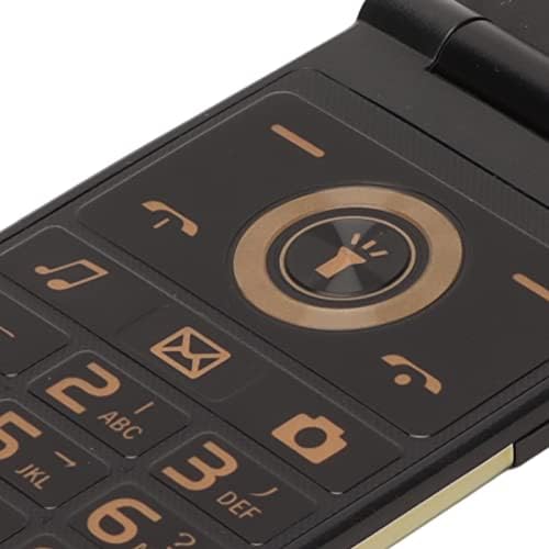 Pusokei 2G otključani klasični flip telefon za starije osobe, dvostruki sim robusni flip telefon stariji flip mobitel Veliki gumb 3800Mah