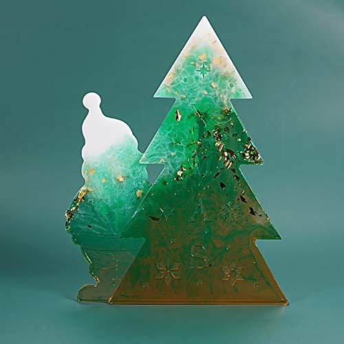 1F07W7 DIY kristalni epoksi kalup božićno drvce Djeda Božićnjaka Silikonski kalup