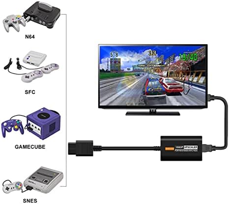 WTMT N64/SNES/SFC/NGC 16: 9 4: 3 HD MI Converter 1080p Retro Game Console Video Converter, Plug and Play, bez dodatnog napajanja potrebnog