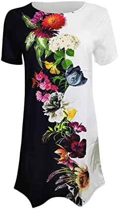 Ženske proljetne mode 2023 haljine, žensko modno ljeto Novo pozicioniranje tiska s kratkim rukavima s kratkim rukavima