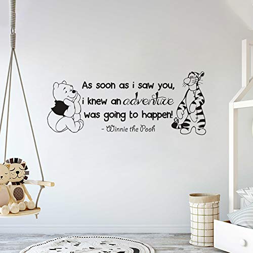 Winnie Pooh & Tigger - Čim sam vidio da citirate naljepnicu za bebe na zidu - naljepnica za bebinu sobu