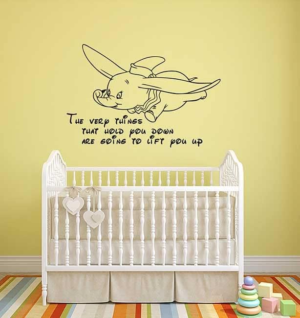 Sam stvari inspirativni citirajte zidne naljepnice crtani slon vinil naljepnica za životinje u obliku artikala izreka u uredu kuće