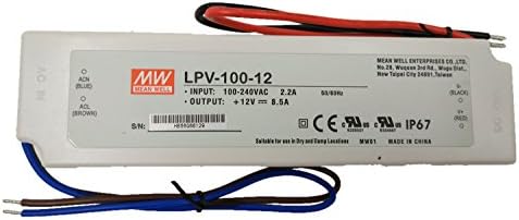 MW srednja bušotina LPV-100-12 LED vozač 102W 12V IP67 napajanje vodootporno, model: LPV-100-12, kuća i vanjska trgovina
