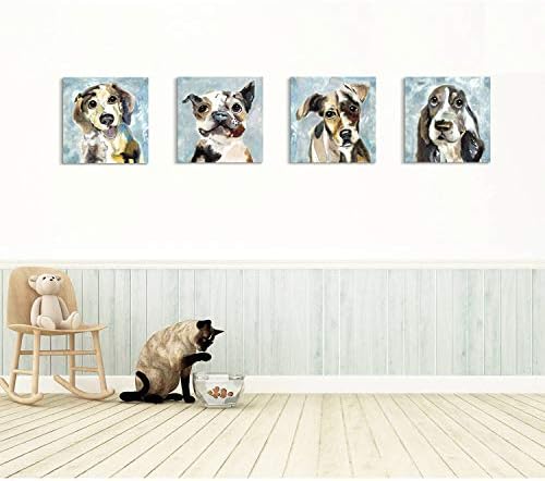 Hardy galerija platno za kućne ljubimce Slikanje Umjetničkog djela štenaca: Sažetak psa tiska na platnu za dječje sobe zidove