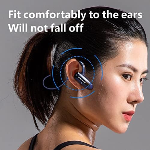 Kosti za provođenje slušalica, Bluetooth 5.0 Stereo bežični slušalice ugrađeni mikrofon za uklanjanje buke, IPX5 otporne na znoj otvorenog