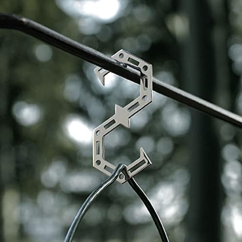 Chdhaltd viseća kuka od nehrđajućeg čelika, prijenosna vješalica za kampiranje u obliku u obliku slova S za kuke za kampiranje na otvorenom