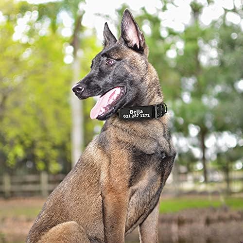 Personalizirana ovratnik za pse s imenom Telefonski broj Prilagođene vojne taktičke oznake za srednje velike kućne ljubimce