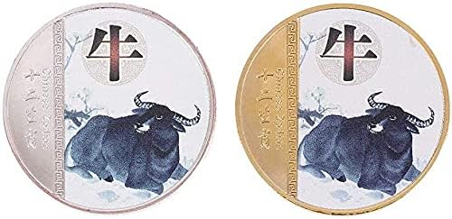 Izazov kovanica 2021. godine OX COMMORSIVE COIN ADA kripto -valute Zodiac Commumorative Coin Prikupljanje zanata za božićni pojas Plastična
