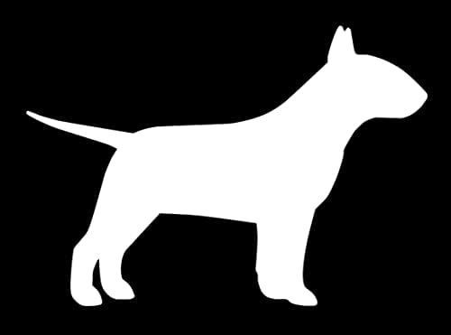 Šeztytwo24 naljepnica Bull Terrier- {White} 5 '' naljepnica - naljepnica, naljepnica za pse, štene, mama pas, Spud Mackenzie Six736W