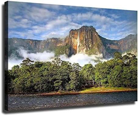 Angel Falls, Nacionalni park Kanama, Venezuela platna zidna umjetnost uljana slika Moderni otisci plakata mogu se izravno urediti viseći