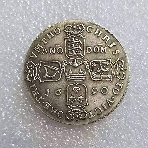 Antikni zanat 1690 Irski srebrni novčić komemorativni novčić za novčiće 1384
