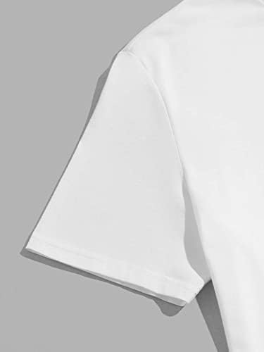 Dvodijelna odjeća za muškarce muškaraca Japanska slova grafička majica i kratke hlače struka