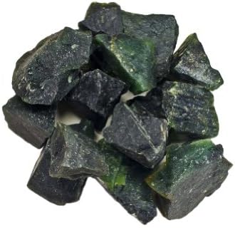 Materijali hipnotičkih dragulja: 5 lbs duboko zeleno serpentinovo kamenje iz Azije - grubo rasuti sirovi prirodni kristali za kablove,