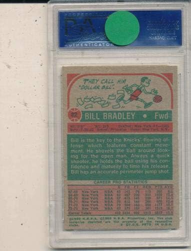 1973. Topps Bill Bradley Knicks Card 82 PSA 7 NM - BASLED BASEBALE KARTICE