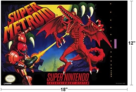 Pyramid America Lamined Super Metroid Video Game Gaming Poster Sury Erase Sign 18x12