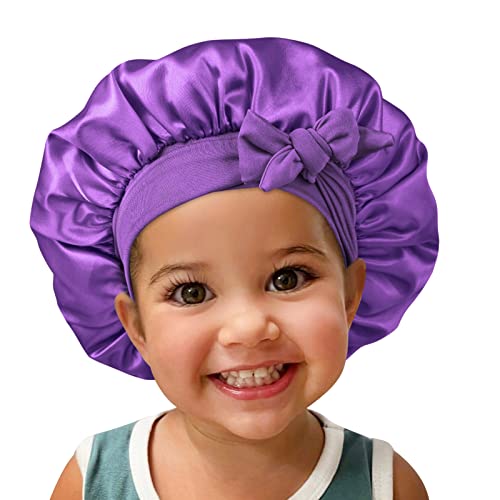 Satenski svileni poklopac poklopca za kosu: 2pcs poklopci za djecu s elastičnim kravatom podesivi naramenice za spavanje udobno - rastezljiva