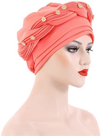 Xxxdxdp žene turban kap moda ručno izrađene hidžab šešir za žene pletenica glava dama glava omotava kasuri kosa
